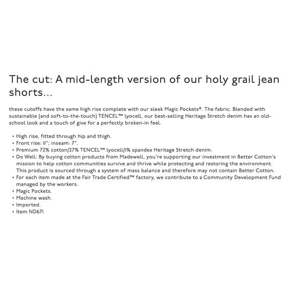 Madewell High-Rise Mid-Length Denim Shorts in Bingley Wash: TENCEL Denim Edition - Picture 8 of 8